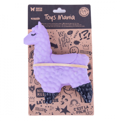 Jouet latex - Collection 4 pattes - Lama violet fluo