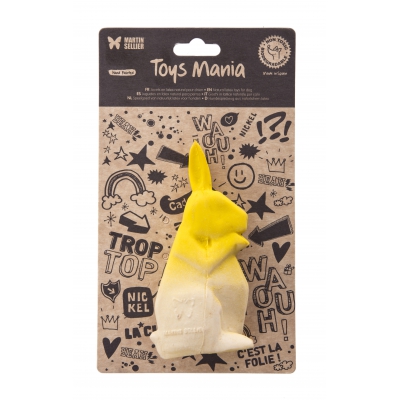 Jouet latex - Collection Origami - Lapin - Jaune