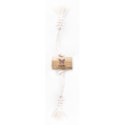 Jouet naturel en bois & corde "Lungo 2 grands noeuds"