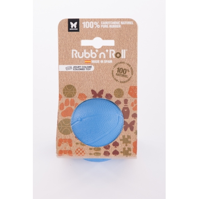 Jouet Rubb'n'Roll - balle bleu - 7 cm 