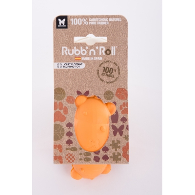 Jouet Rubb'n'Roll flottant - cluster orange - 10 cm 