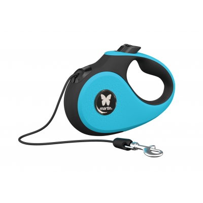 Laisse corde "2 SOFT" rétractable bleu 1