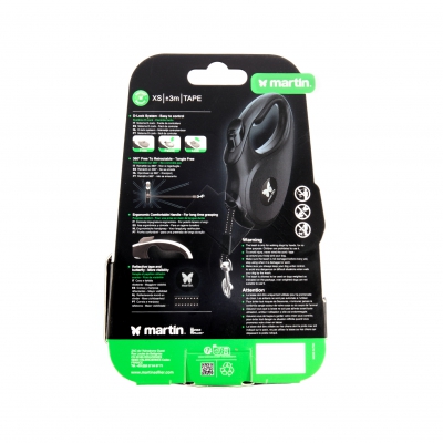 Laisse corde "INSTINCT" rétractable - Rose 2