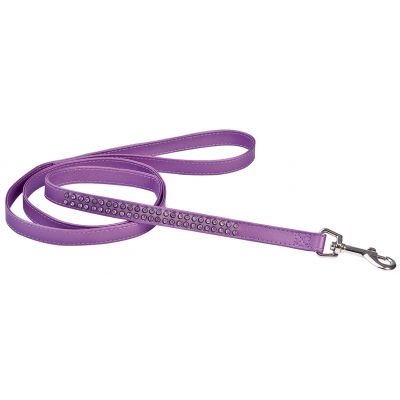 Laisse double Strass "Violet irisé"