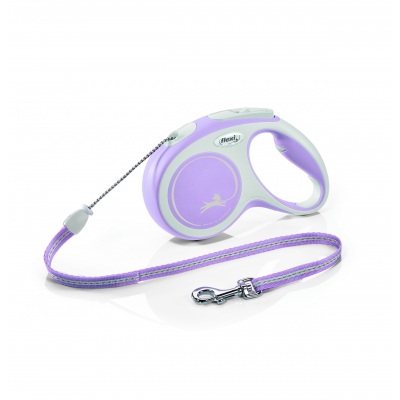 Laisse enrouleur pour chien - Flexi - vario cordon rose