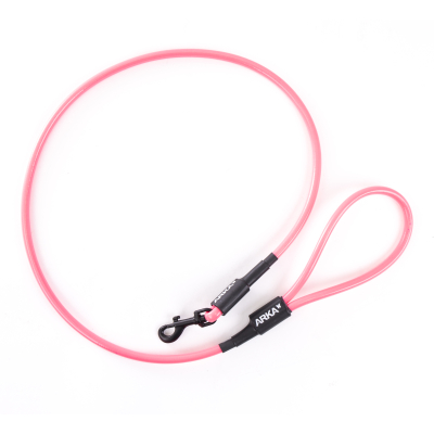 Laisse fluo avec poignée - 1,2 m  - Rose