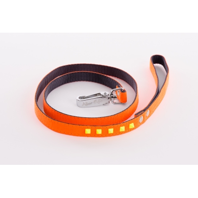 Laisse pour chien - nylon Fluo Color orange & jaune