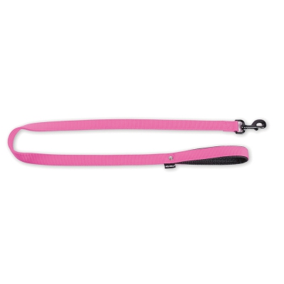 Laisse pour chien nylon Rose Fluo avec poignée confort 7