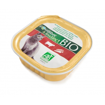 Patée bio pour chat adulte - Bœuf