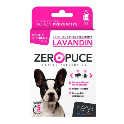 Pipettes antiparasitaires au Lavandin pour chiots & chients x 12