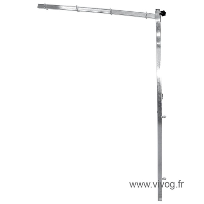 Potence simple de toilettage - 110x75cm - carré de 20mm