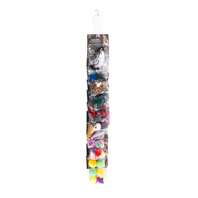 Présentoir clip strip de 12 sachets de jouets - MIXTE pour chat nex