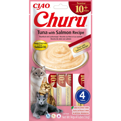 Purée CHURU au Thon et Saumon pour Chat x12
