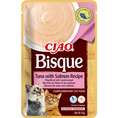 Purée CHURU BISQUE au Thon et saumon pour Chat x12