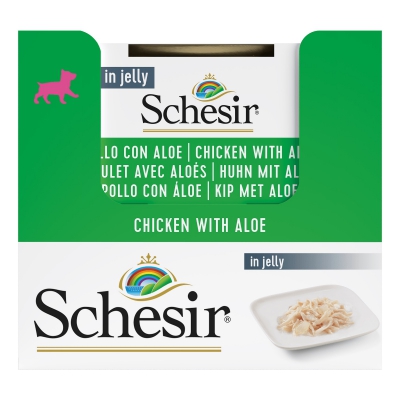 Schésir 150g Poulet aloès  Chiot en gelée