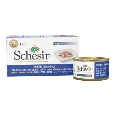 Schésir 4x85g Thon bar Chien en gelée 