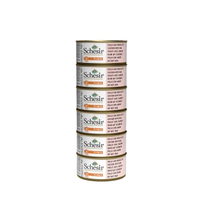 Schésir 6x70g Poulet jambon Chat en sauce 