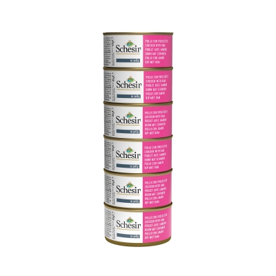 Schésir 6x85g Poulet Jambon Chat en gelée 