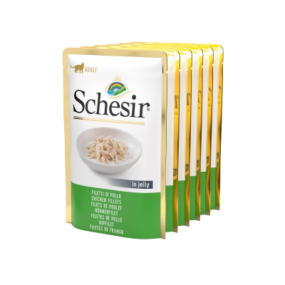 Schésir 6x85g Poulet Sachets Chat en gelée 