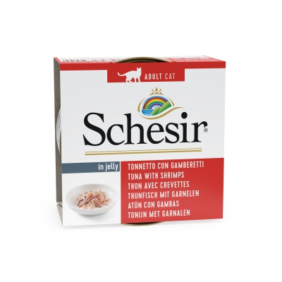 Schésir 85g Thon crevettes  Chat en gelée