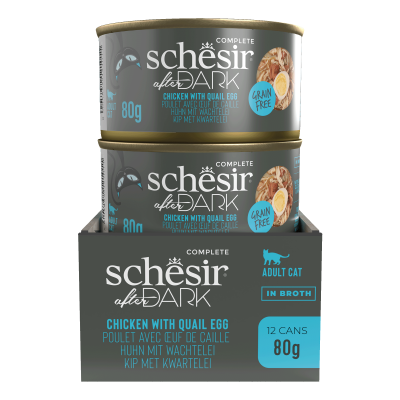 Schesir After Dark - 80g - Filets En Bouillon - Poulet Avec Œuf De Caille x12 3