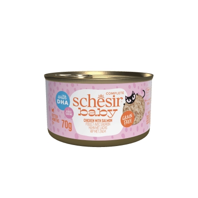 Schésir Baby - 70g - Bouillon & Filets - Filets De Poulet & Saumon x12