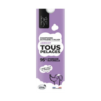 Shampooing Poudre Tous Pelages Abricot -Héry Poudre
