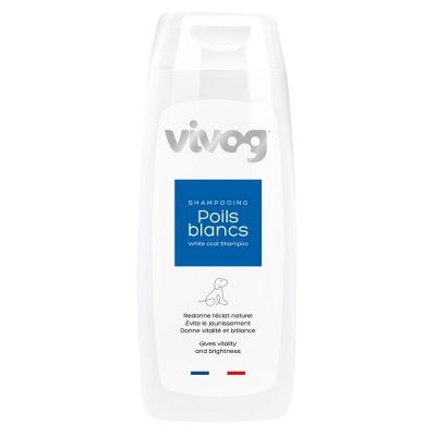 Shampooing professionnel pour chien - Poils blancs