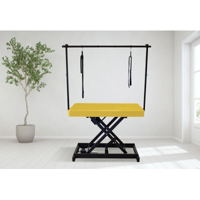 Table de toilettage Vivog I-design texture pailletée - Moutarde