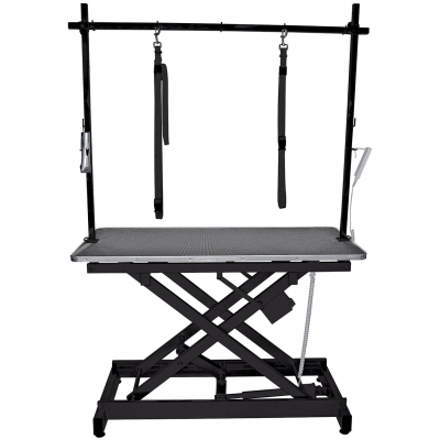 Table électrique Vivog - châssis hyper stable croisé - plateau bois - TA200B - noir