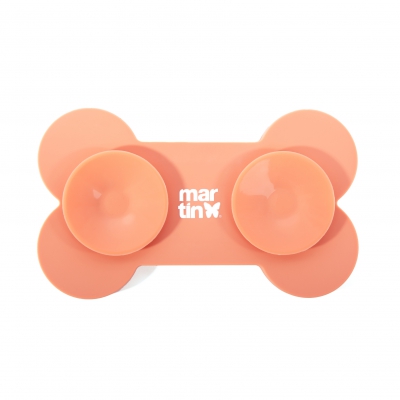 Tapis de léchage "os" silicone pour chien - rose 1