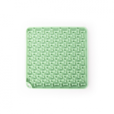 Tapis de léchage "carré" silicone pour chien et chat - vert