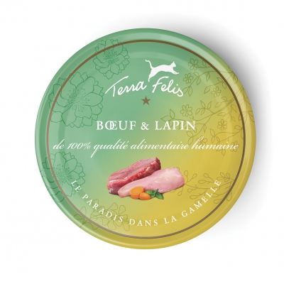 Terra Felis - Nourriture pour Chat - Bœuf Lapin - x12