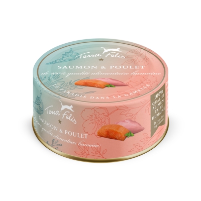 Terra Felis - Nourriture pour Chat - Saumon Poulet - x12