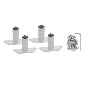 Lot de 4 pieds platine et visserie