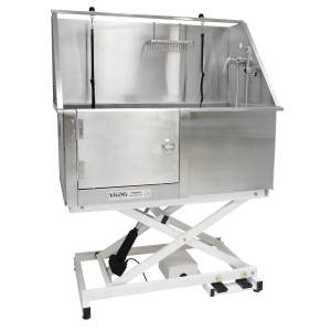 Baignoire de toilettage électrique INOX 128x71 - Gris
