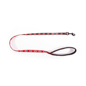 Nylon Comfort Lead - Daisies - <100cm - 1.6cm - black