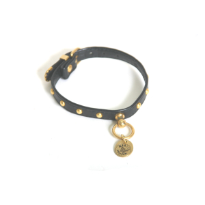 Collar - Patent dot - <35cm - 1.2cm - black
