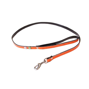 Daisy faux leather - <120cm - 1cm - orange