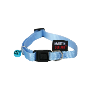 Nylon Cat Collar - Plain - 20/30cm - 1cm - Pastel Blue