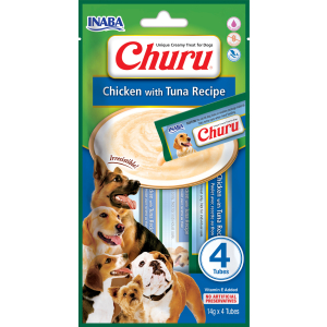 4 tubes - Inaba Dog Churu - Poulet et thon