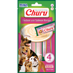 4 tubes - Inaba Dog Churu - Poulet et saumon