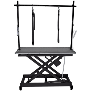Table de toilettage électrique bois CROISEE - 120x60cm - noir