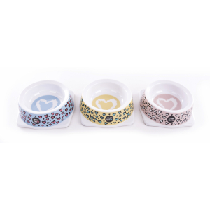 Gamelle chat mélaminée - Design - D13cm - 150ml - multicolore
