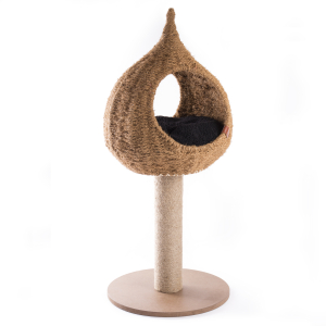 Arbre à chat avec niche en coco - Bali - 113cm - marron