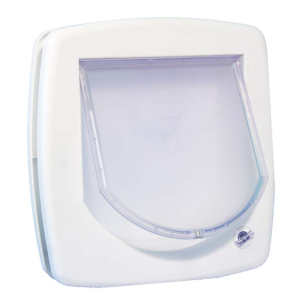 Manual cat flap with 4 positions - off-white