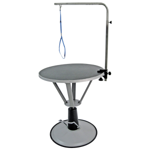Table de toilettage hydraulique rotative ronde bois STAR UNIVERSAL - dia.70cm - noir