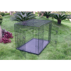 Foldable metal transport cage - T124 - black