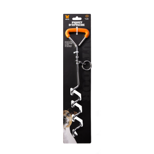Metal tie stake - Small model - 40cm - grey