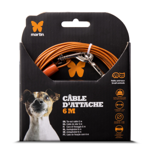 Metal tie cable - 6m - grey
